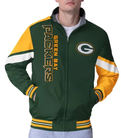 Green Bay Packers Strong Arm Green Full-Zip Jacket