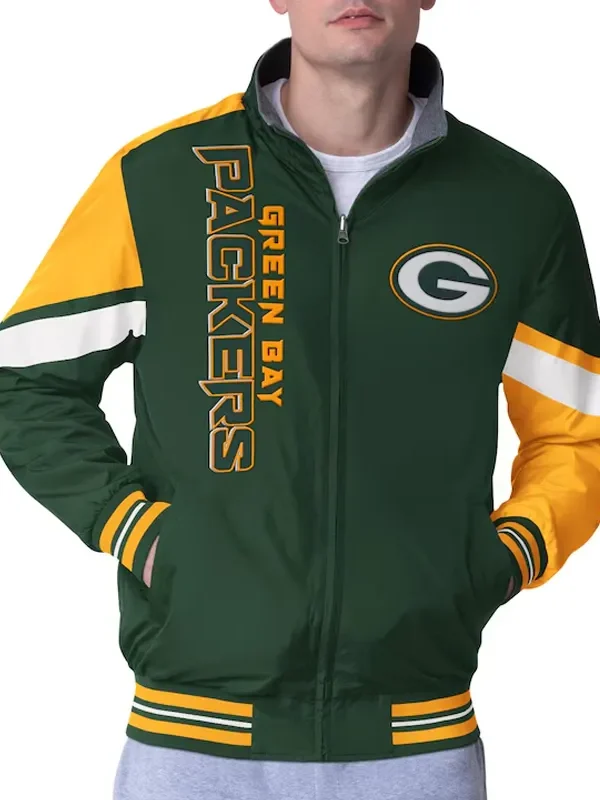 Green Bay Packers Strong Arm Green Full-Zip Jacket