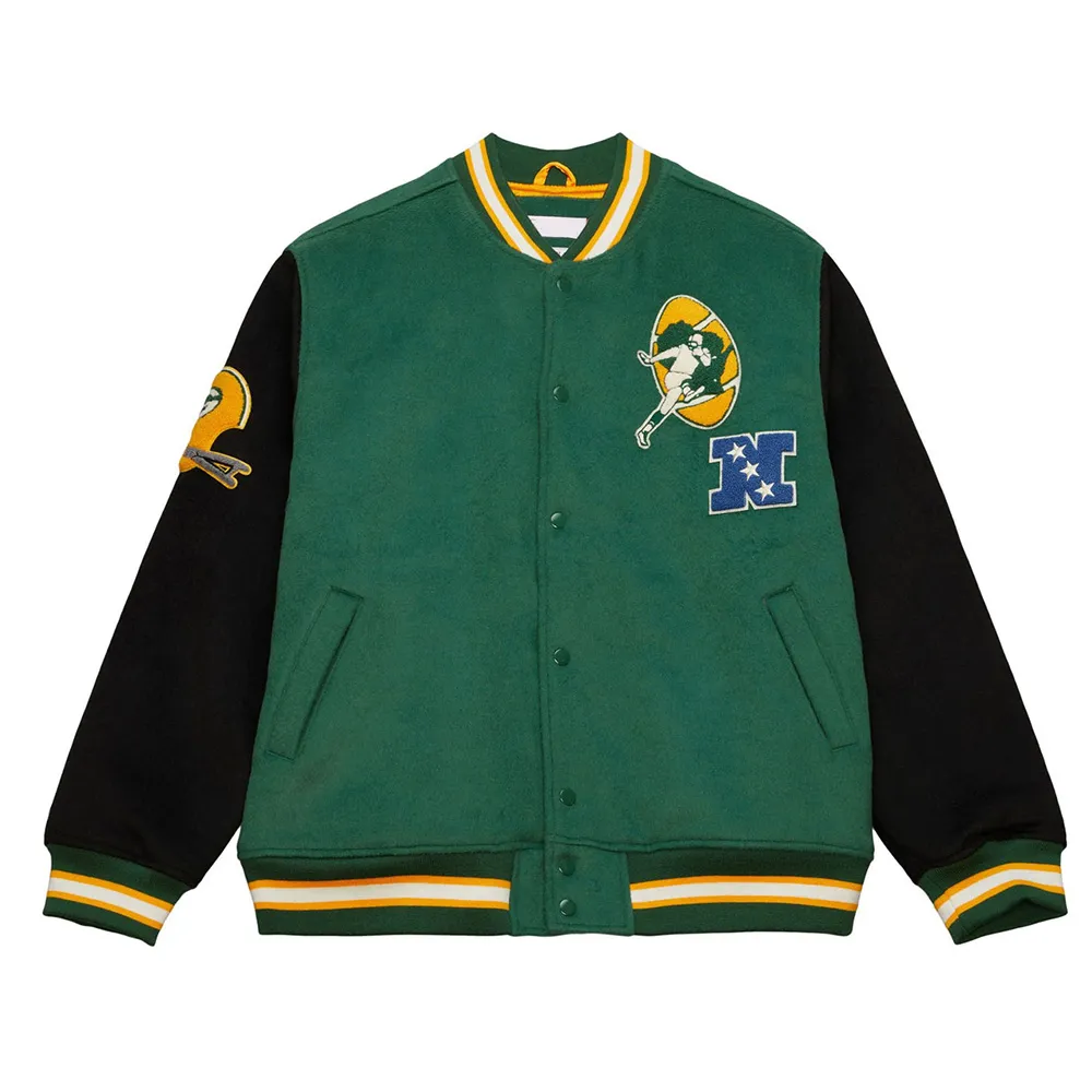 Green Bay Packers Team Legacy Varsity Jacket Green Bay Packers Team Legacy Varsity Jacket
