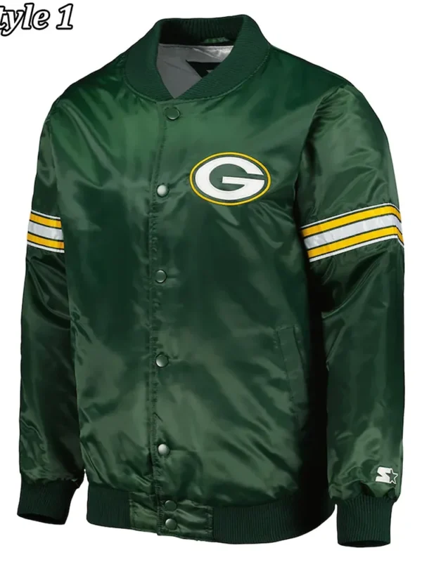 Green Bay Packers The Pick and Roll Satin Jacket
