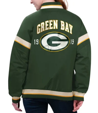 Green Bay Packers Tournament Green Varsity Jacket