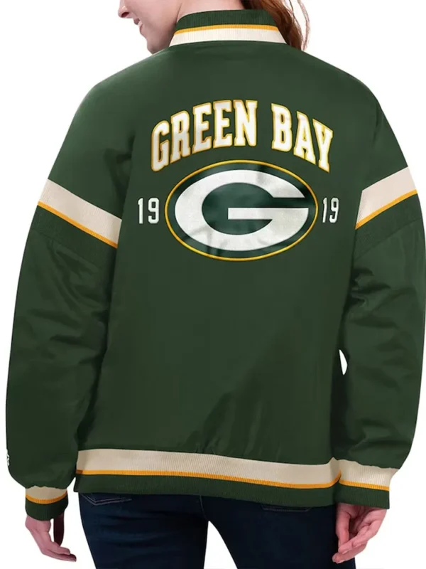 Green Bay Packers Tournament Green Varsity Jacket