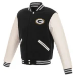 Green Bay Packers Varsity Black-White Jacket