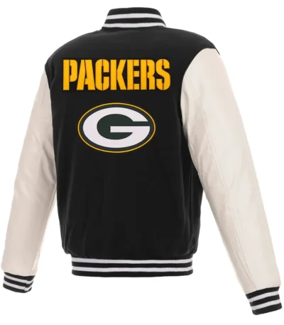 Green Bay Packers Varsity Black-White Jacket