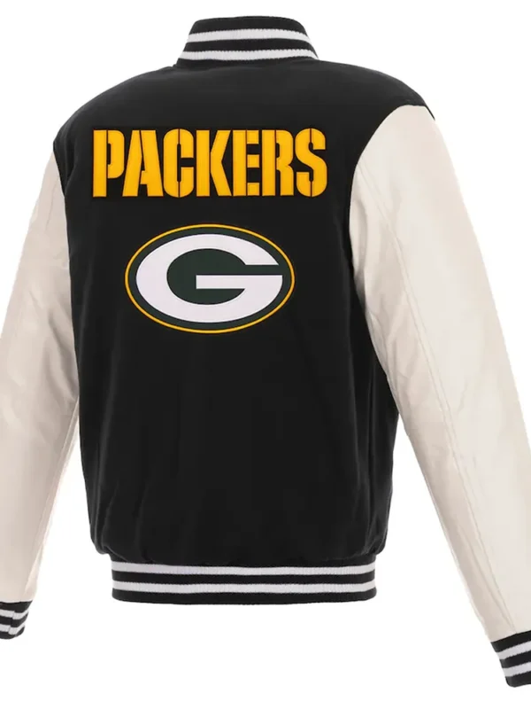 Green Bay Packers Varsity Black-White Jacket