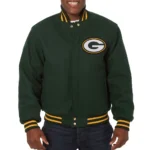Green Bay Packers Varsity Green Wool Jacket