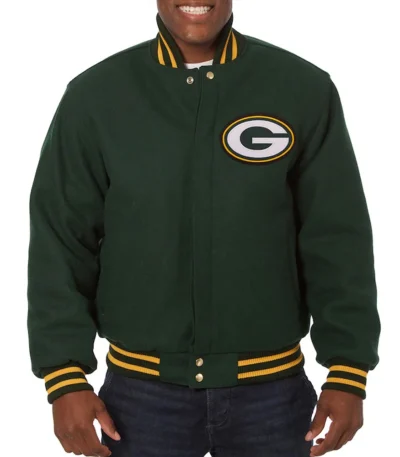 Green Bay Packers Varsity Green Wool Jacket