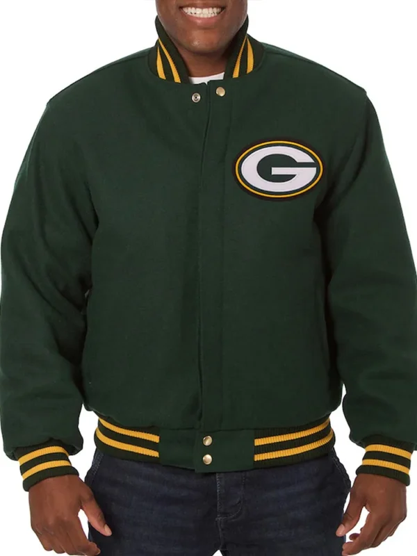 Green Bay Packers Varsity Green Wool Jacket