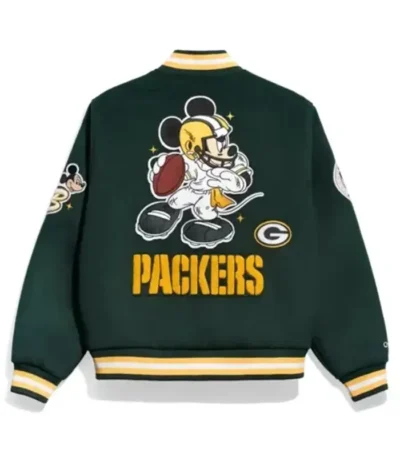 Mickey Mouse x Green Bay Packers Varsity Jacket