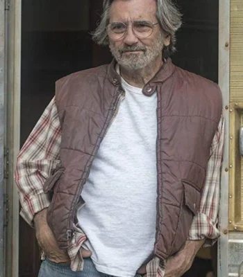 Griffin Dunne This Is Us Nicky Pearson Brown Cotton Vest