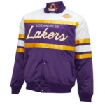 Hardwood Classics Script Los Angeles Lakers Satin Jacket