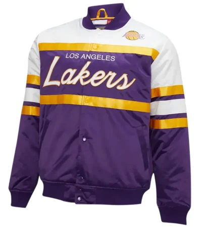 Hardwood Classics Script Los Angeles Lakers Satin Jacket