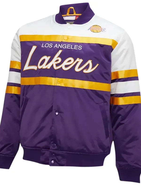 Hardwood Classics Script Los Angeles Lakers Satin Jacket