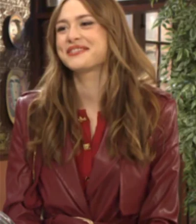 Hayley Erin The Young And The Restless Burgundy Coat