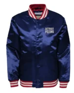 Heavyweight Detroit Pistons Navy Satin Jacket