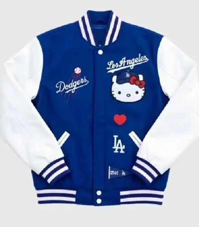 Hello Kitty Dodgers Varsity Jacket