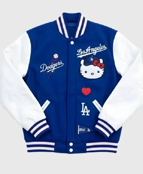 Hello Kitty Dodgers Varsity Jacket