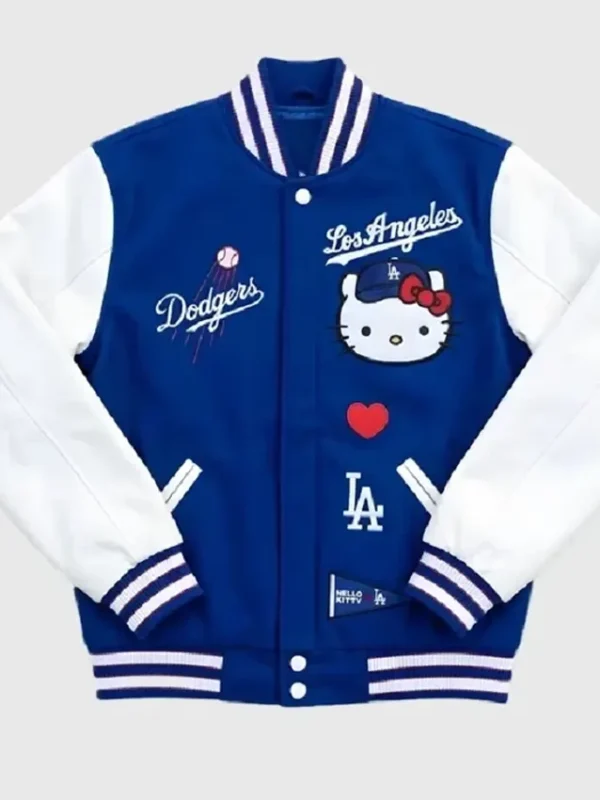 Hello Kitty Dodgers Varsity Jacket