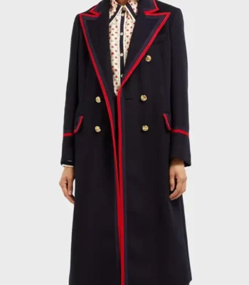 Kelsey Peters Younger Season 07 Blue Double-Breasted Coat