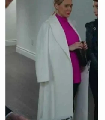 Hilary Duff Younger Season 07 White Full-length Sleeves Coat