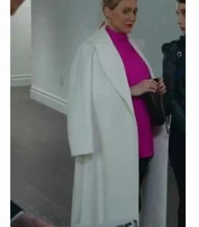 Hilary Duff Younger Season 07 White Full-length Sleeves Coat
