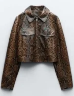 Hoda Kotb The Today Show 2024 Snakeskin Leather Jacket