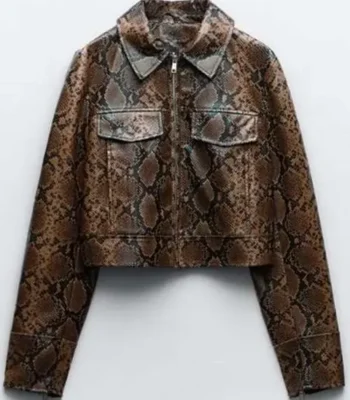 Hoda Kotb The Today Show 2024 Snakeskin Leather Jacket