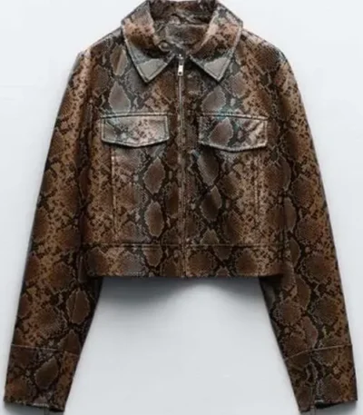 Hoda Kotb The Today Show 2024 Snakeskin Leather Jacket