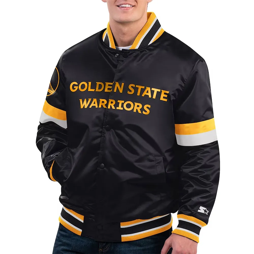 Home Game Golden State Warriors Black Jacket Home Game Golden State Warriors Black Jacket