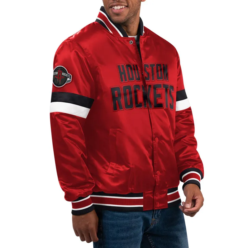 Home Game Rockets Black Satin Jacket Home Game Rockets Black Satin Jacket