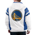 Home Team Golden State Warriors White Half-Zip Jacket