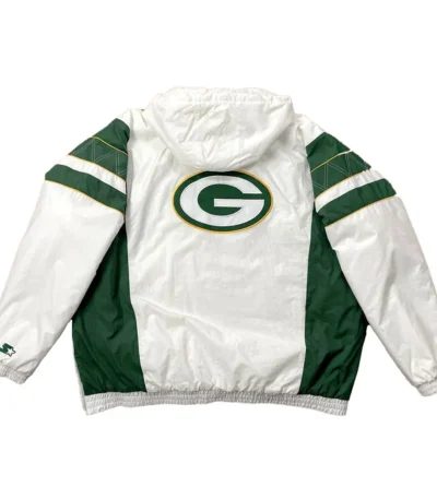 Home Team Green Bay Packers White Half-Zip Jacket