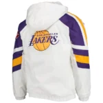 Home Team Los Angeles Lakers White Half-Zip Jacket