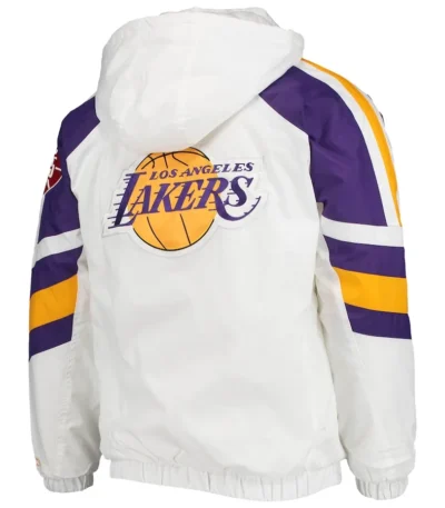Home Team Los Angeles Lakers White Half-Zip Jacket