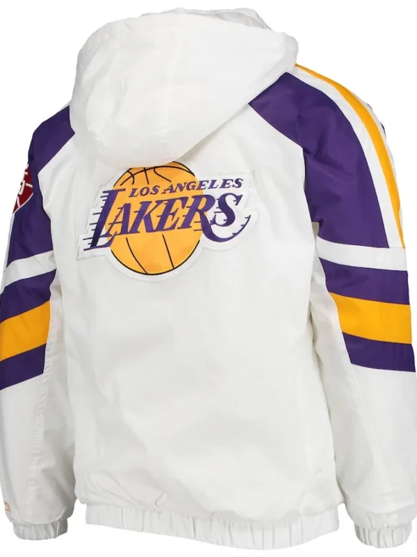 Home Team Los Angeles Lakers White Half-Zip Jacket