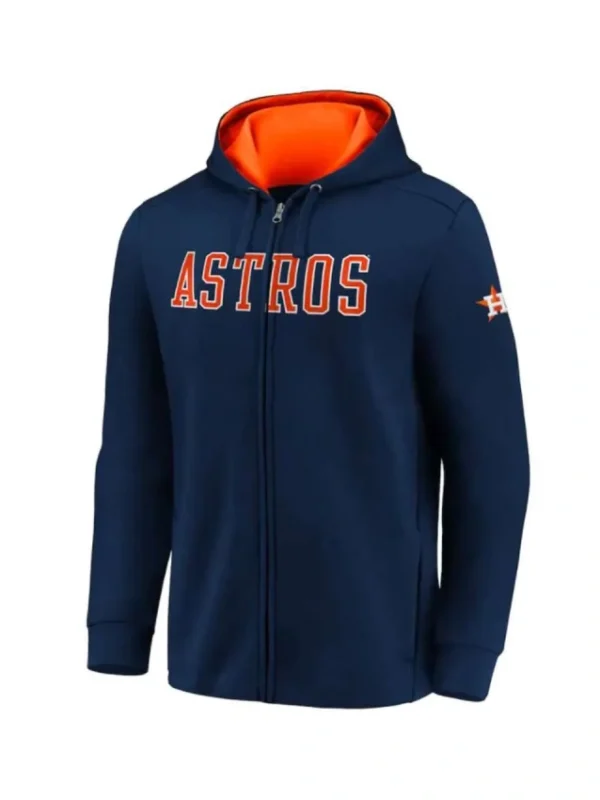 Houston Astros Blue Zip Up Hoodie