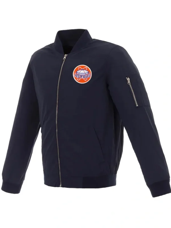 Houston Astros Bomber Navy Nylon Jacket