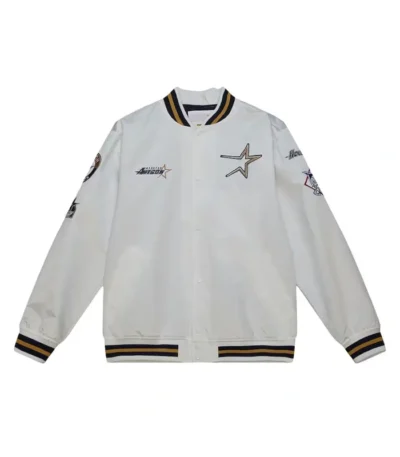 Houston Astros City Collection White Varsity Satin Jacket