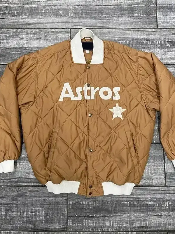 Houston Astros Cooperstown Brown Bomber Jacket