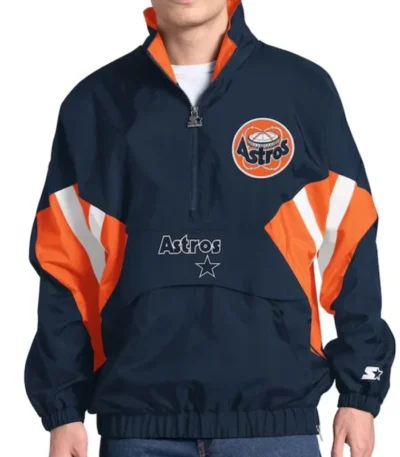 Houston Astros Cooperstown Chief Navy Half-Zip Pullover