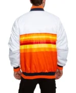 Houston Astros White and Orange Satin Jacket