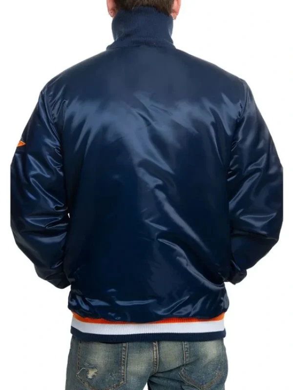 Houston Astros Navy Full-Zip Varsity Satin Jacket
