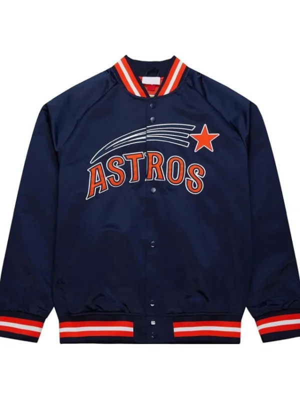 Houston Astros Navy Blue Lightweight Satin Jacket