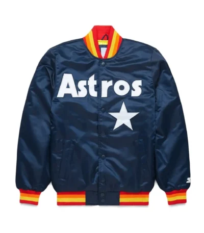 Houston Astros Navy Classic Satin Jacket
