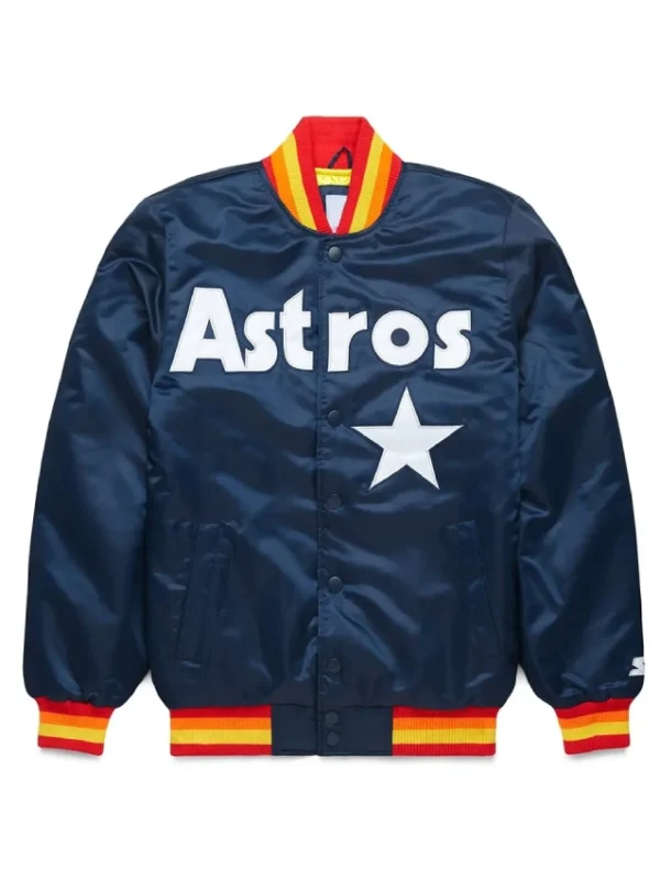 Houston Astros Navy Classic Satin Jacket