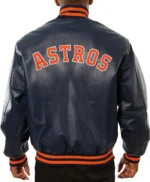Houston Astros Navy Varsity Leather Jacket