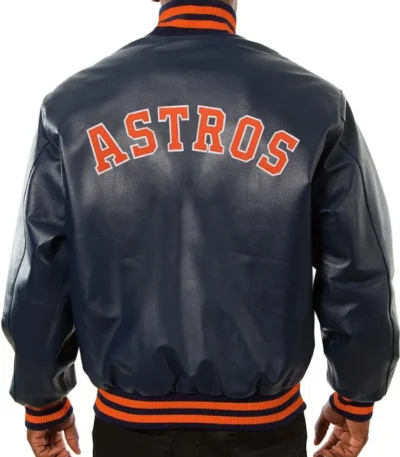Houston Astros Navy Varsity Leather Jacket