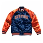 Houston Astros Navy and Orange Satin Jacket
