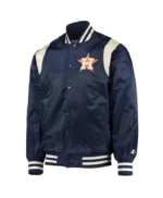 Houston Astros Navy/Cream Vintage Varsity Satin Jacket