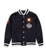 Houston Astros Striped Orange Satin Jacket